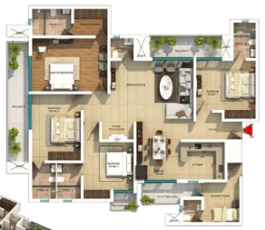 4 BHK Floor Plan