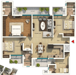 3 BHK Floor Plan