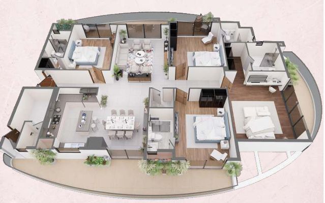 4 BHK Floor Plan