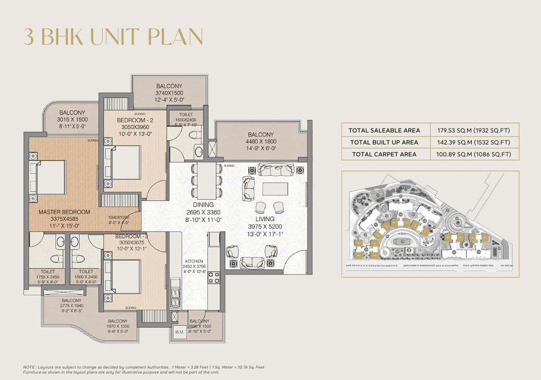 3 BHK Plan