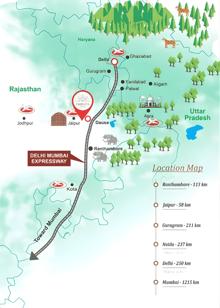 Delhi Mumbai Expressway Map