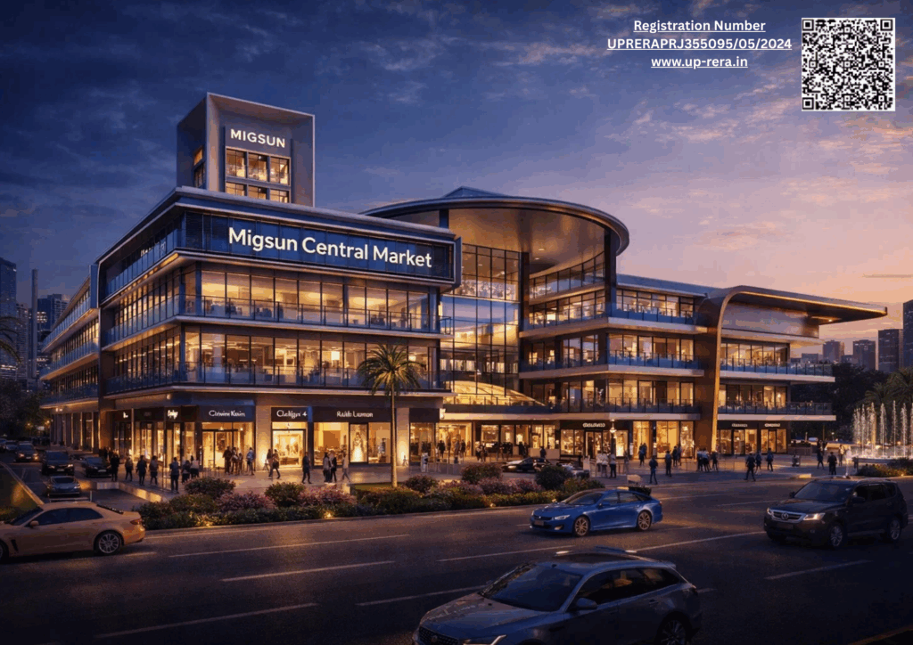 Migsun Central Market _ Commercial Shops in Techzone 4 Greater Noida _ bop.in _ bop realty _ bop _ bop realestate _ bop group