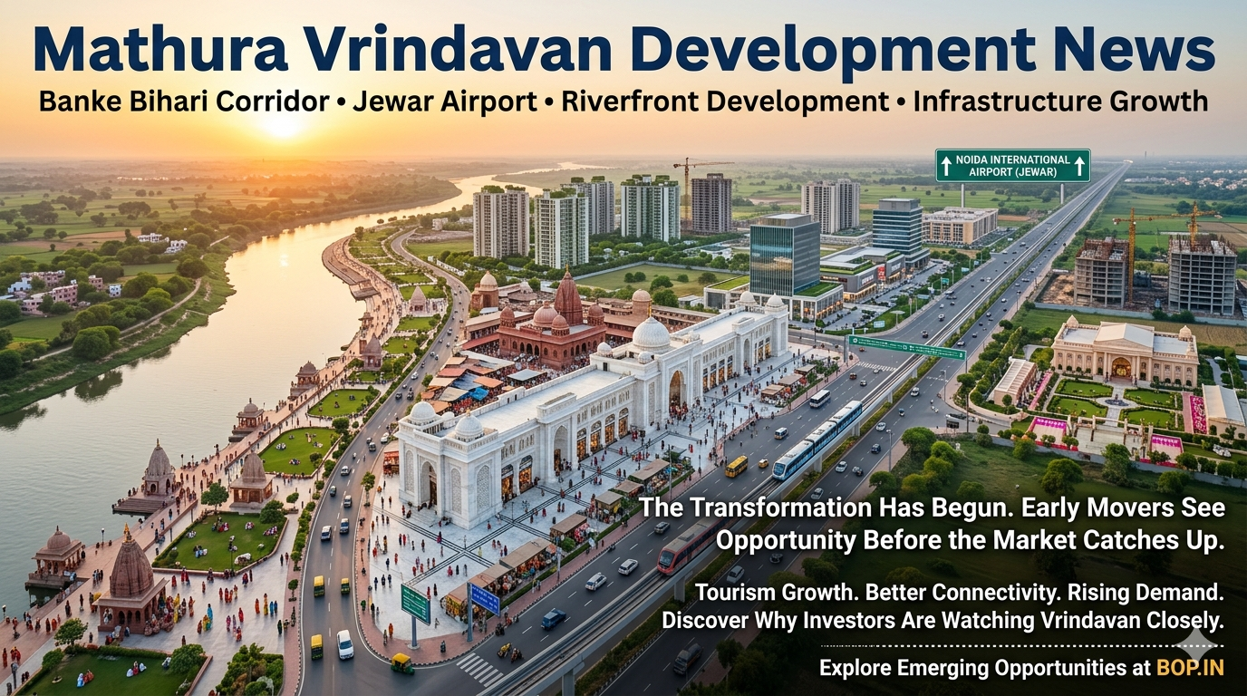 Mathura Vrindavan Development News 2026: Why This Spiritual City Is Becoming India's Next Growth Destination _ bop _ bop realty _ bop group _ bop realestate _ bop projects