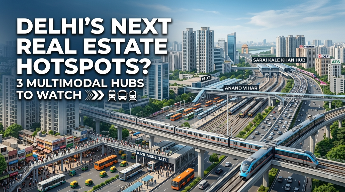Property Consultant in Delhi highlighting Delhi’s upcoming multimodal transit hubs at Anand Vihar, Kashmere Gate and Sarai Kale Khan and their potential impact on real estate_bop_bop realty_bop group_bop realestate_bop projects